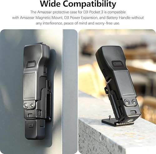 Miniatura 7 de AMAZEAR Combo de soporte de montaje magnético y cubierta protectora de lente cardán para DJI Osmo Pocket 3, accesorios actualizados Pocket3 Super