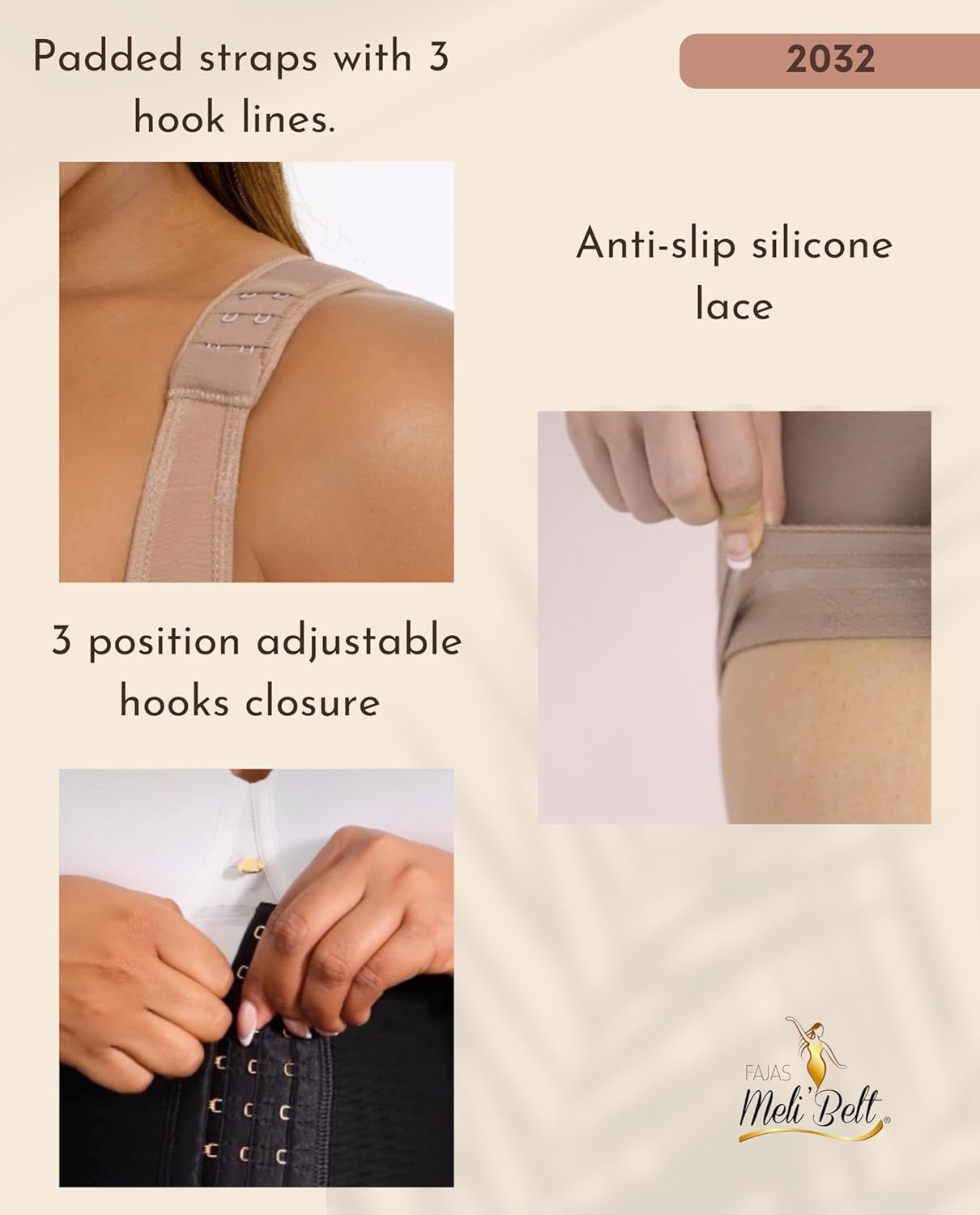 Melibelt 2032 Fajas Colombianas Reductoras Y Moldeadoras shapewear for women tummy control Faja Reloj de Arena - Image 4