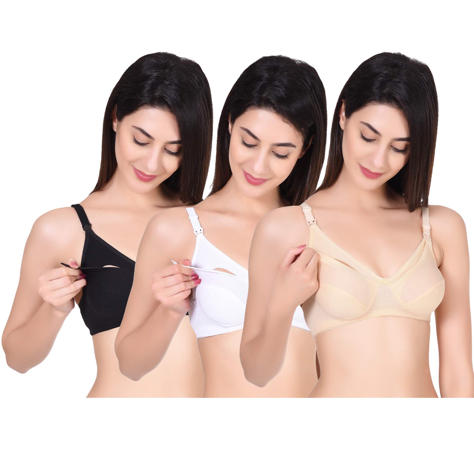 NAUMAWomen's Cotton Non-Padded Wire Free Maternity Bra