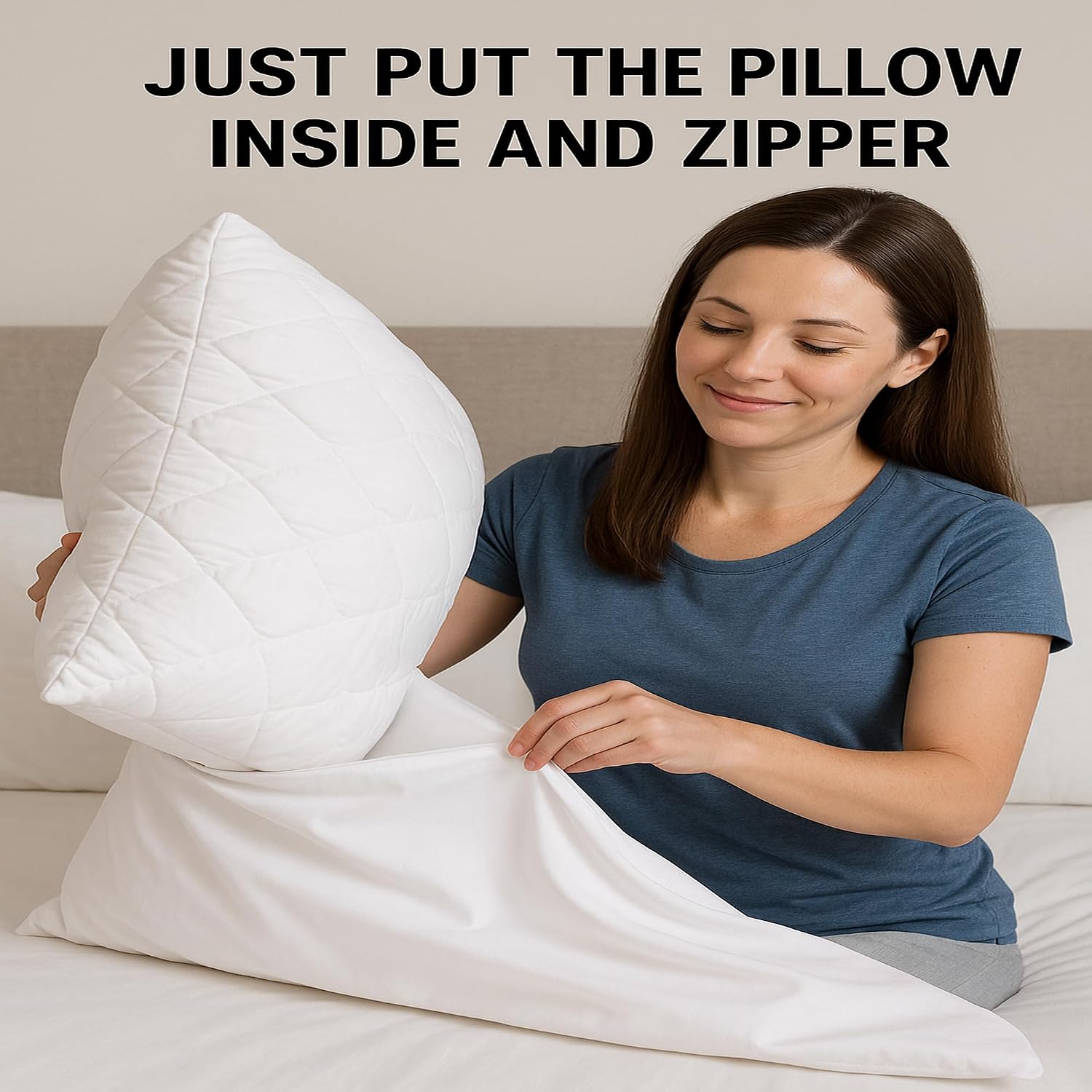 4 Pack Deluxe Zippered Vinyl Pillow Covers - Waterproof Protectors for Longer Lasting Pillows. Standard Size 20"x29". Ideal for Home, Hotel and Hospital use.