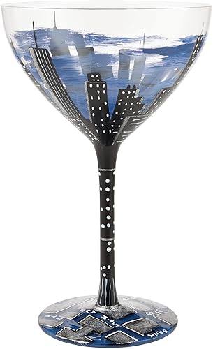 Miniatura 2 de Enesco Designs by Lolita Manhattan - Vaso de cóctel artesanal pintado a mano, 12 onzas, multicolor