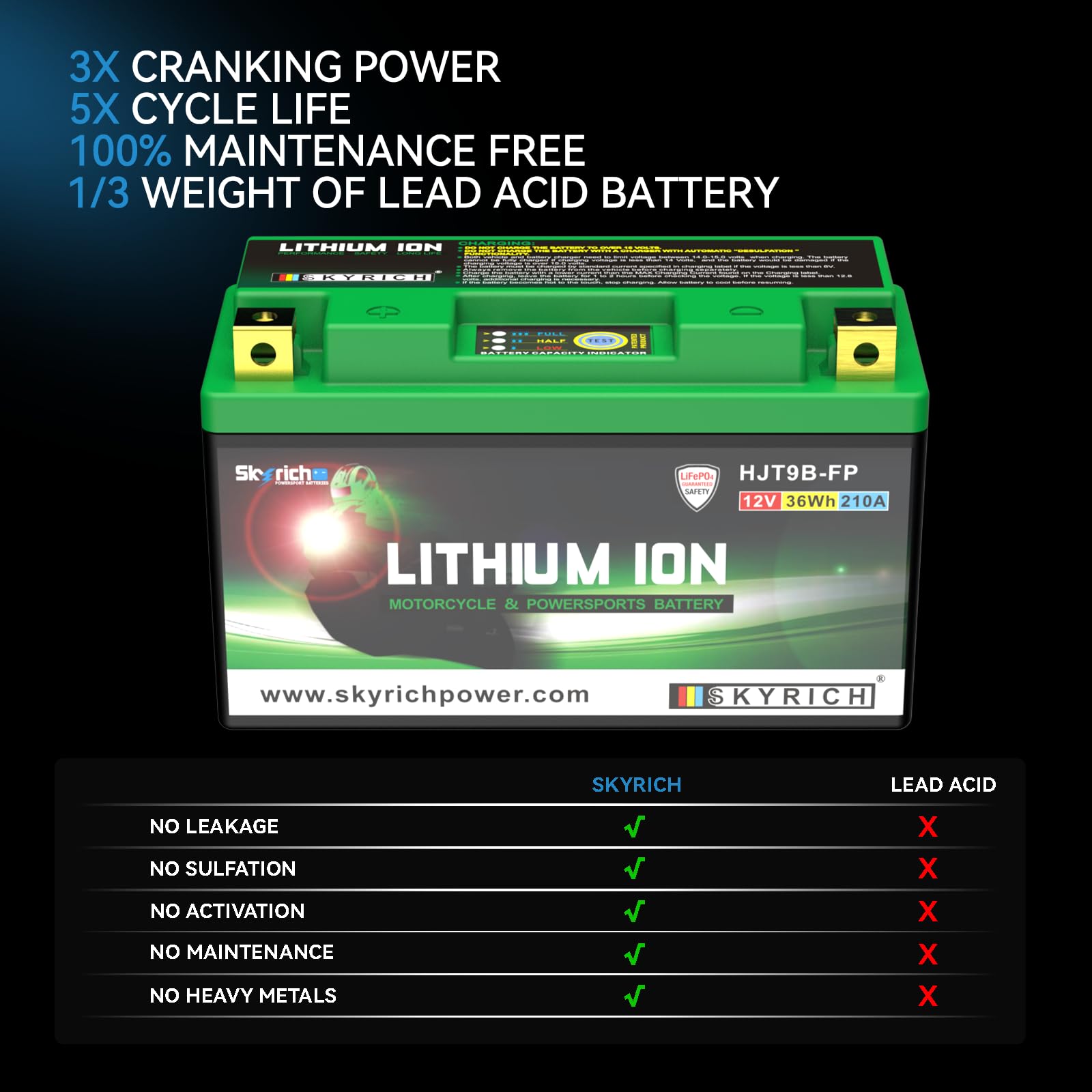 Batterie Skyrich Lithium HJT9B-FP
