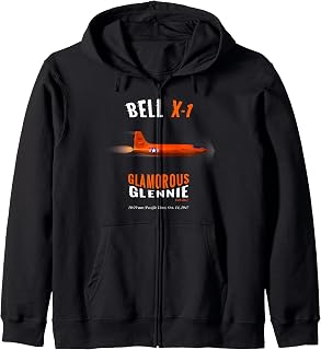 Bell X-1 Supersonic Rocket Aircraft Speed of Sound Mach 1 Zip Hoodie