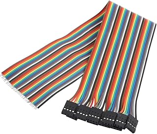 Aexit 10Pcs 4P Cables & Interconnects Jumper Wires Single Female Head Cables Pi Pic Breadboard for Cables 30cm Long