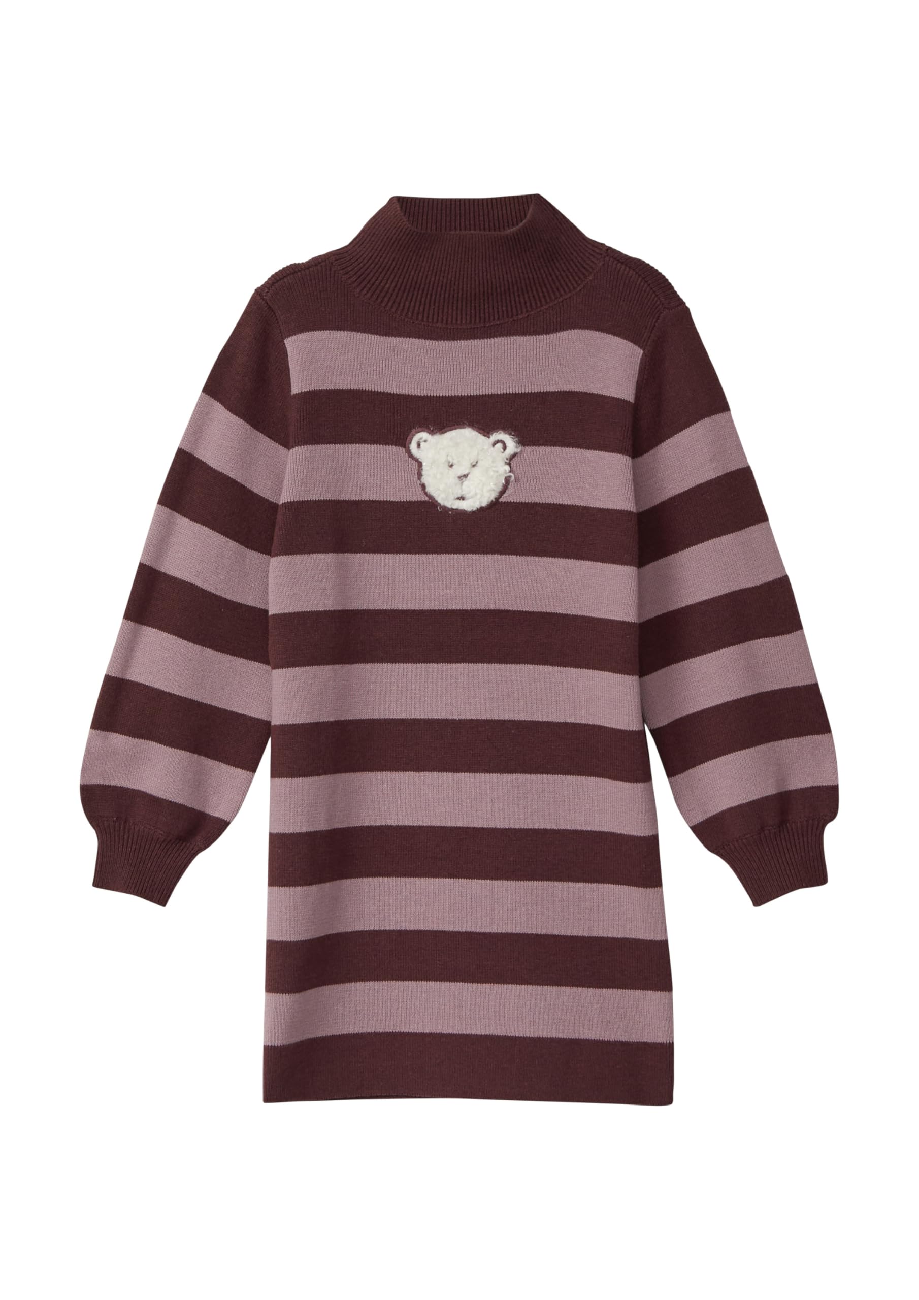 s.Oliver Strick-Kleid mit glitzernder Plüsch-Applikation