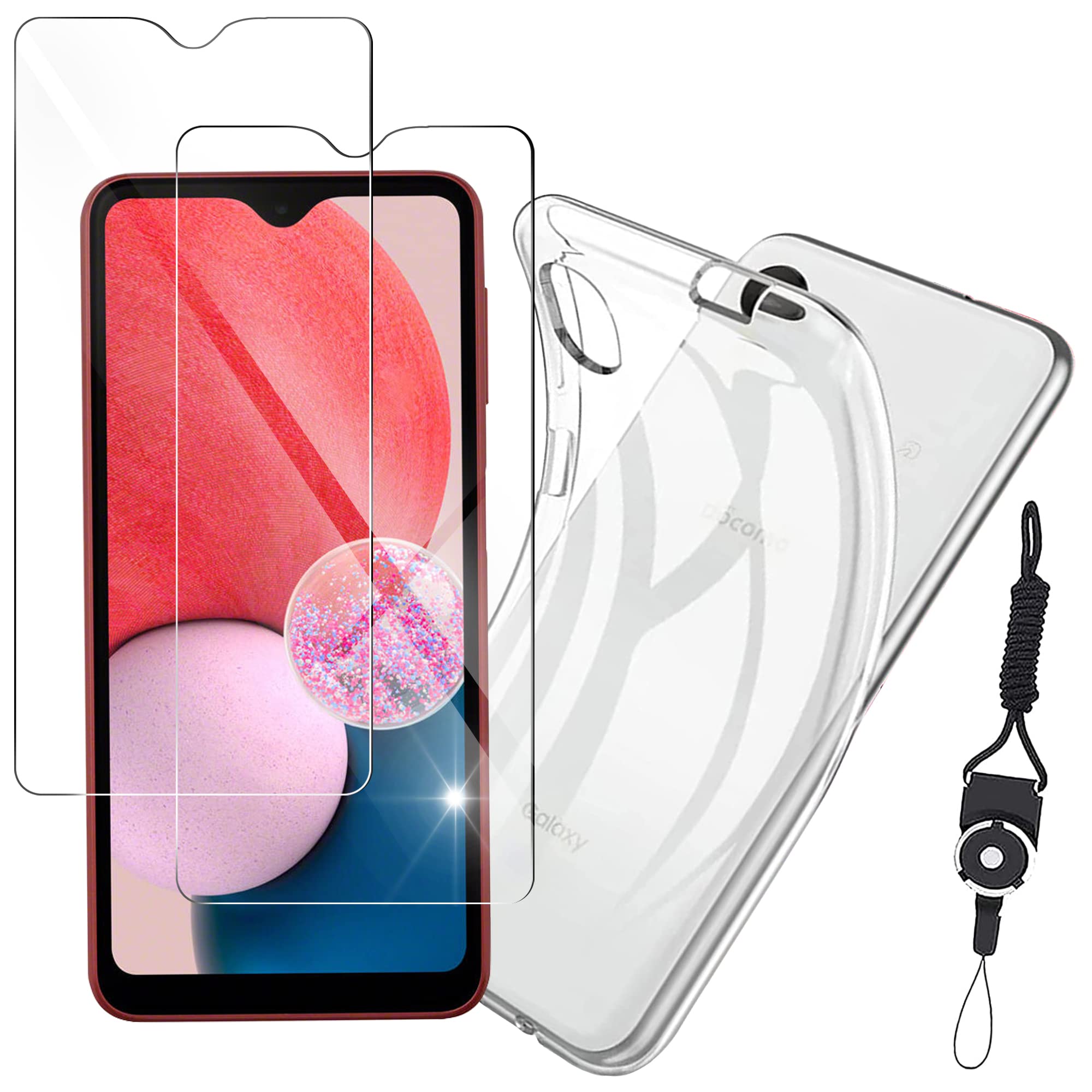 Amazon.co.jp: houge【2枚 ガラスフィルム + ケース】Galaxy A23 5G 用の ガラスフィルム + ケース クリア カバー  SC-56C SCG18 用の フィルム 日本旭硝子素材 9H硬度 指紋防止 + ケース クリア シリコン TPU 耐衝撃 薄型 軽量型 Galaxy  A23 5G :