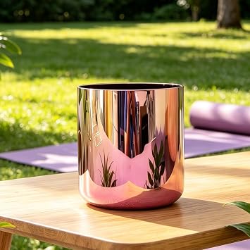 ENERGYSOUND Cosmic Solid Clear G Throat Chakra Quartz Crystal Singing Bowl 6 inch