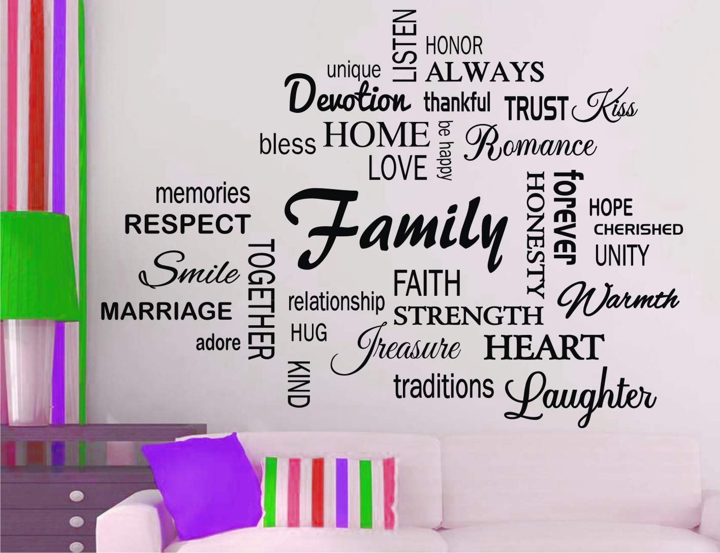 Heaven Decors Family Quote Black Wall Sticker Size (82 X 59) Cm (B074H3C6X6) Amazon Price History, Amazon Price Tracker