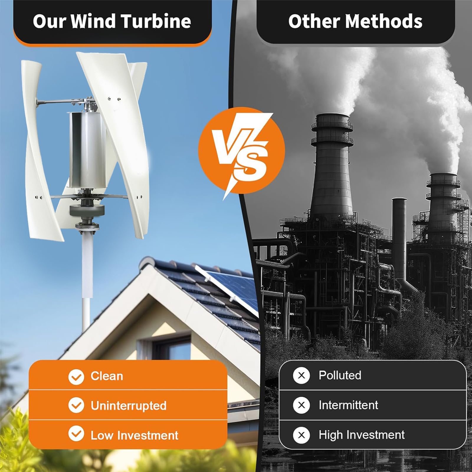 ,48v,Turbina wiatrowa o wysokiej wydajności i mocy 16000W
