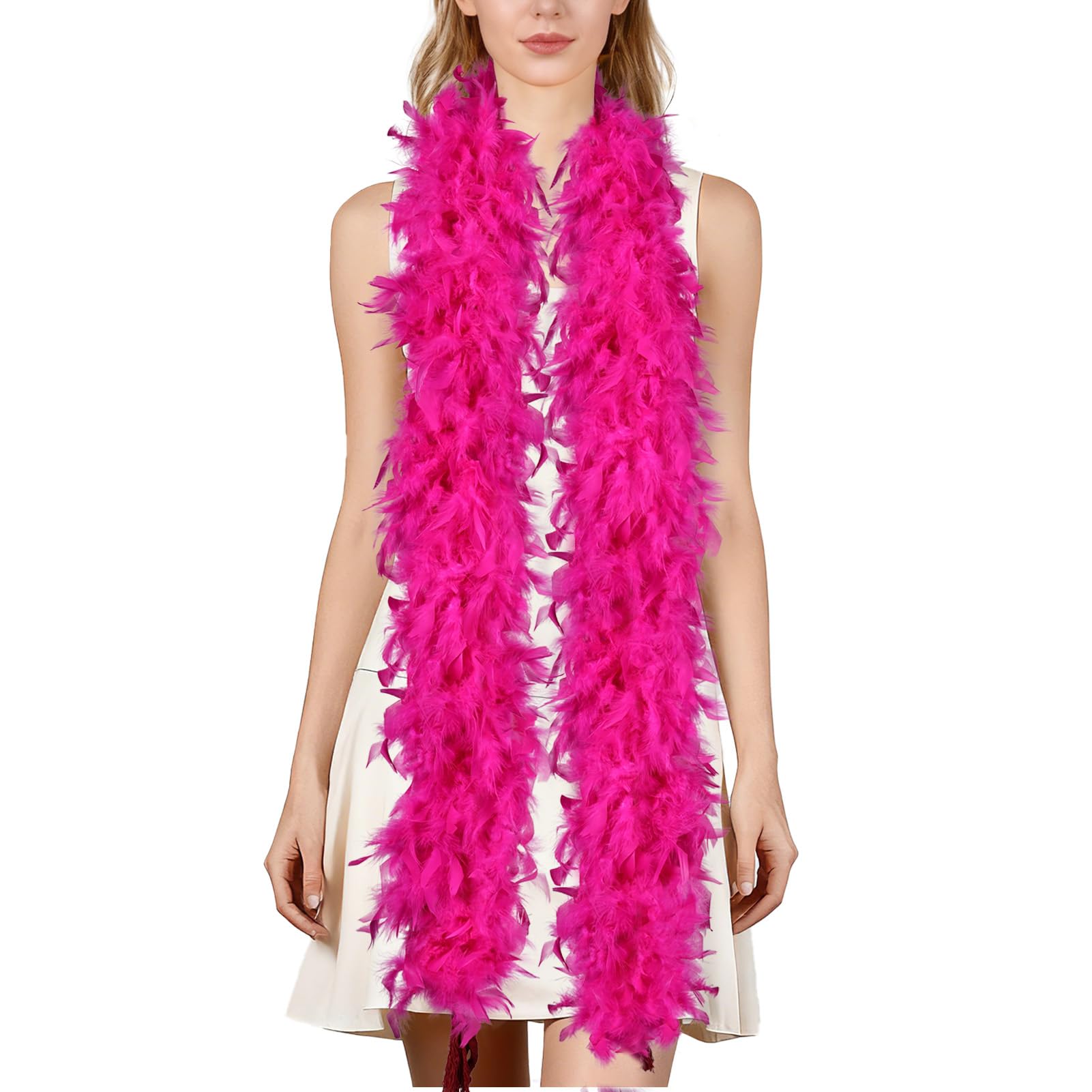 THARAHT 19 Color- 40/60g 2Yard Chandelle Feather Boa Dancing Wedding Party Halloween Costume Decoration Feathers boa