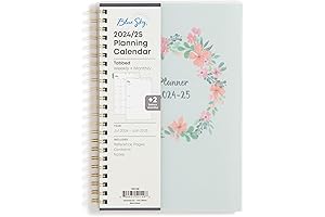 Blue Sky 2024-2025 College Weekly and Monthly Planner for Students, Frosted Laurel...