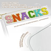 Vista 3 de Bolsa de viaje transparente con cremallera de chenilla, bolsa de maquillaje de nailon, bolsa de maquillaje de preparación, bolsa de aseo