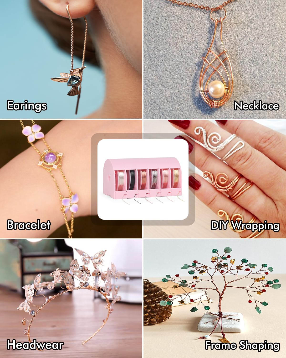 Toolour 6 Pack Jewelry Beading Wire with Box for Jewelry Making Supplies and Craft (26 Gauge, 0.4mm, 32.8 Feet) - Image 4