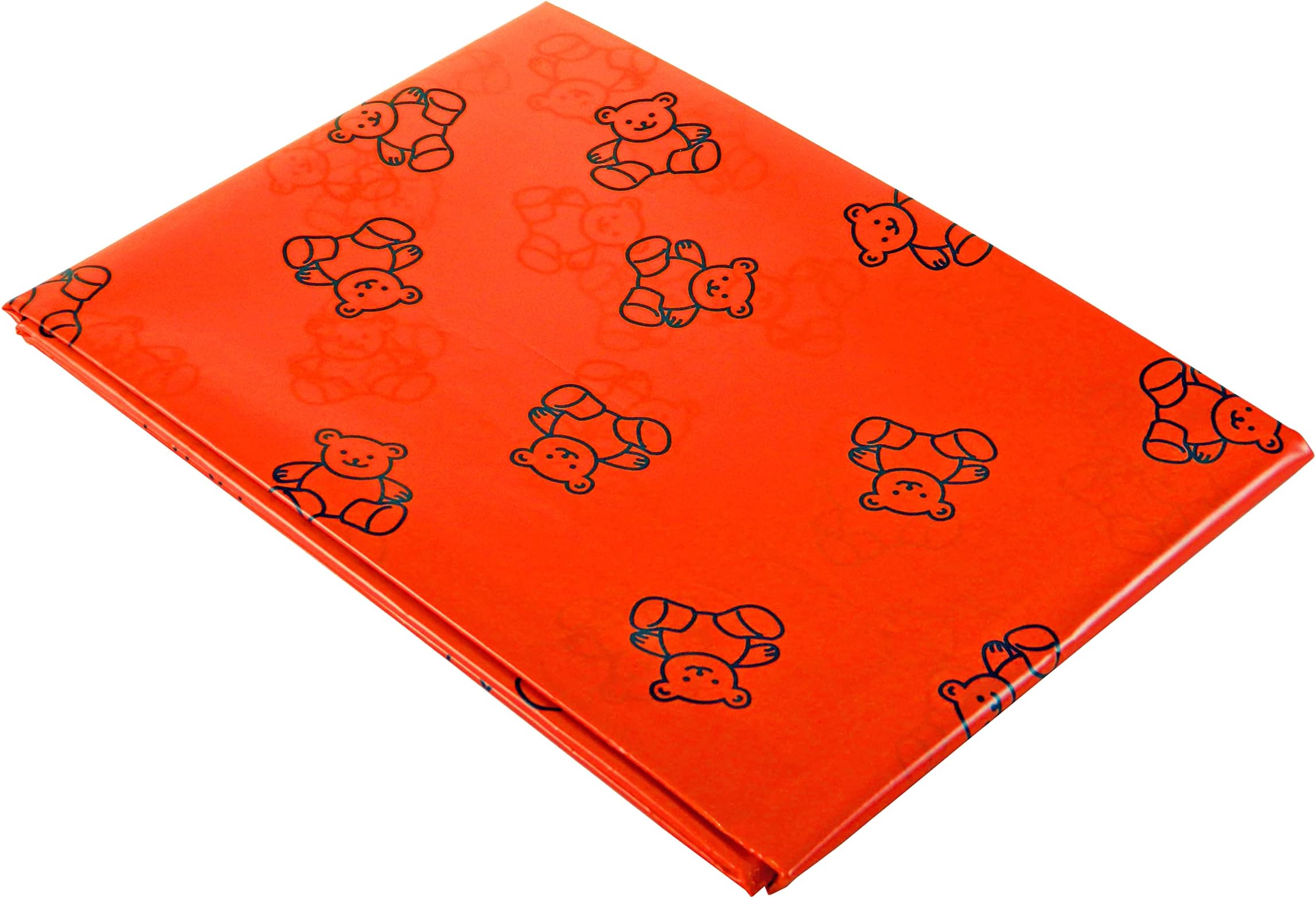 Splashmat/Table covering | 1.5m x 1.5m | Great for messy activities | Strong waterproof plastic | Easy to clean! | Red with teddy bears print