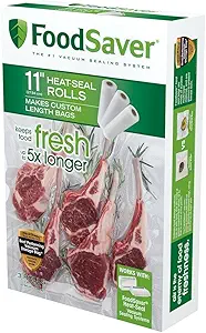 FoodSaver Custom Fit Vacuum Sealer Bags, Airtight Food Storage and Sous Vide Rolls, BPA-Free, 11 x 16' (Pack of 3)