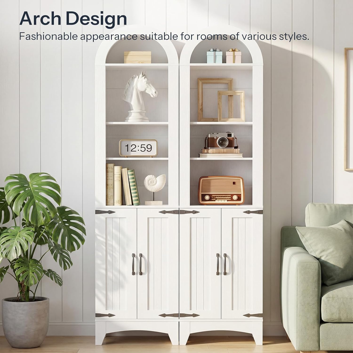 HOOBRO cabinet in a laundry room setting, storing cleaning supplies