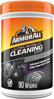 Ultra Shield + Ceramic Cleaning Wipes by Armor All, Car Interior Cleaner Wipes with Stain-Repelling Technology, 90 Count