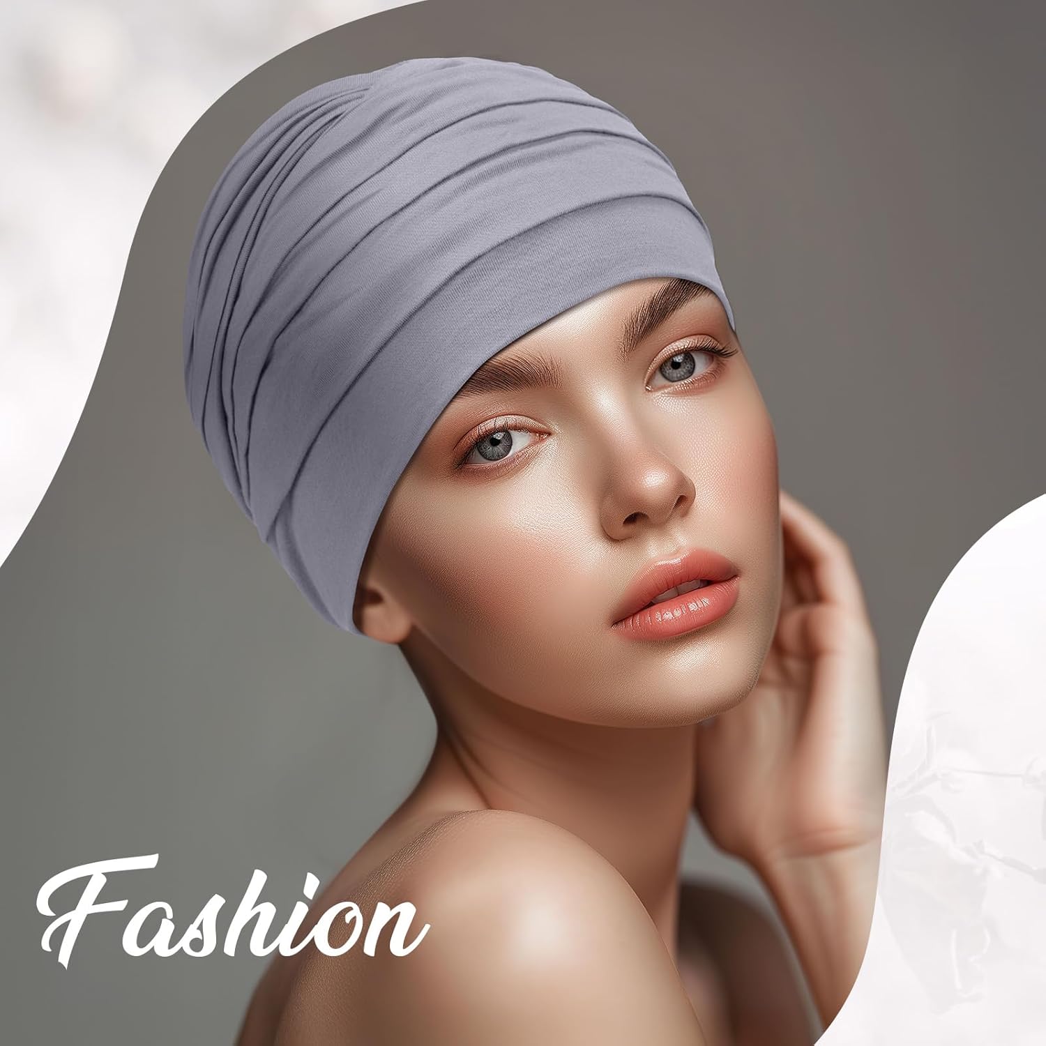 Zhengmy 4 Pcs Chemo Headwear Women Soft Cancer Hats Chemo Elastic Cotton Beanies Scarves for Cancer Patients Hair Loss
