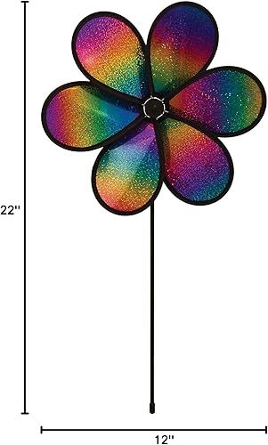 Miniatura 8 de In the Breeze 2735 - Girador de flores de 6 pétalos, flor de fusión de neón de 10 pulgadas, paquete de 3, 2735