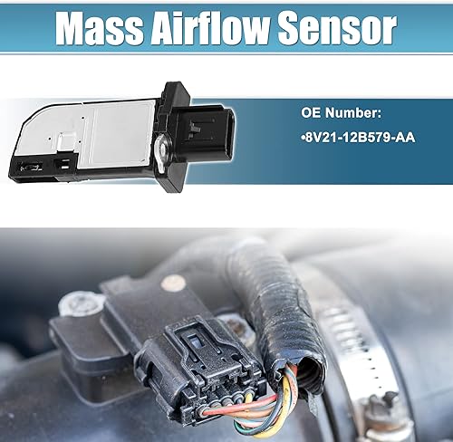 Miniatura 2 de X AUTOHAUX 8V21-12B579-AA Medidor de sensor de flujo de aire de masa de coche para Ford Fiesta ST180 MK7 1.6 2013 2014 2015 2016 2017 para Ford Edge