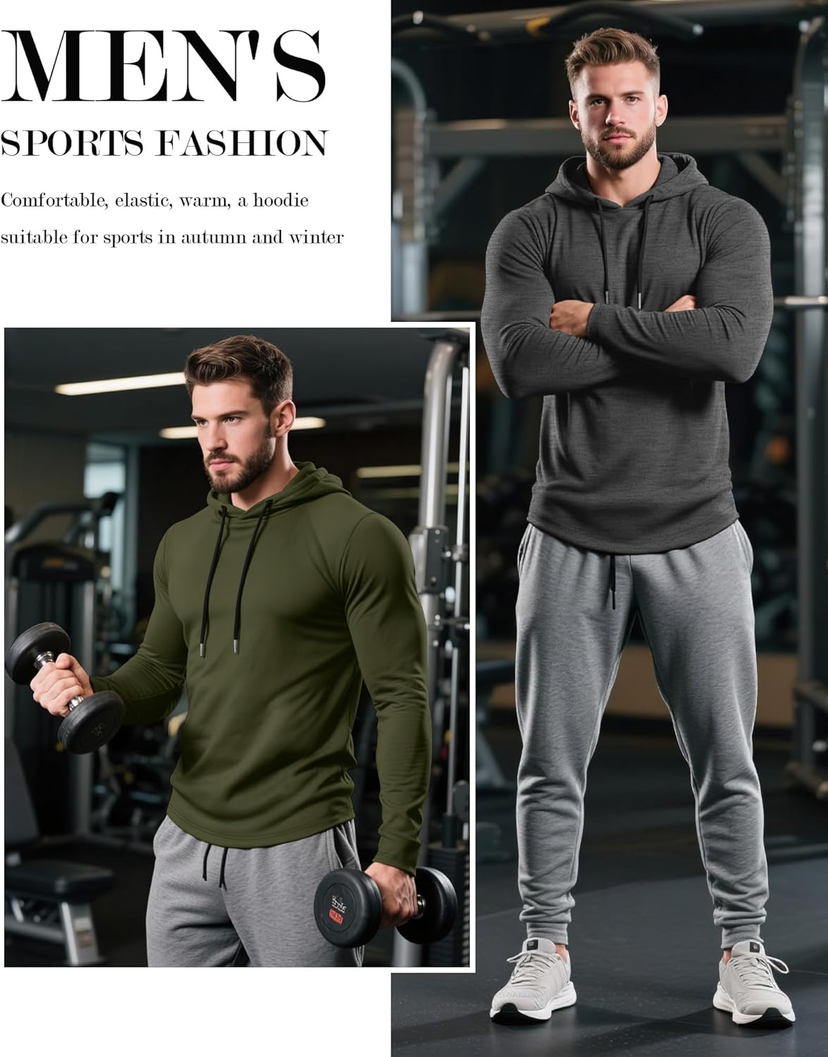3 Pack Mens Big and Tall Hoodies Pullover Loose Fit Casual Athletic Long Sleeve Hooded Sweatshirts - Image 2