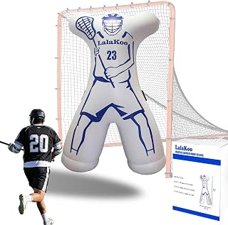 Inflatable Lacrosse Dummy Goalie Lacrosse Dummy Defender Shot Blocker and Dodging Training Lax Training Aid with Air Pump Aid Easy for Movement