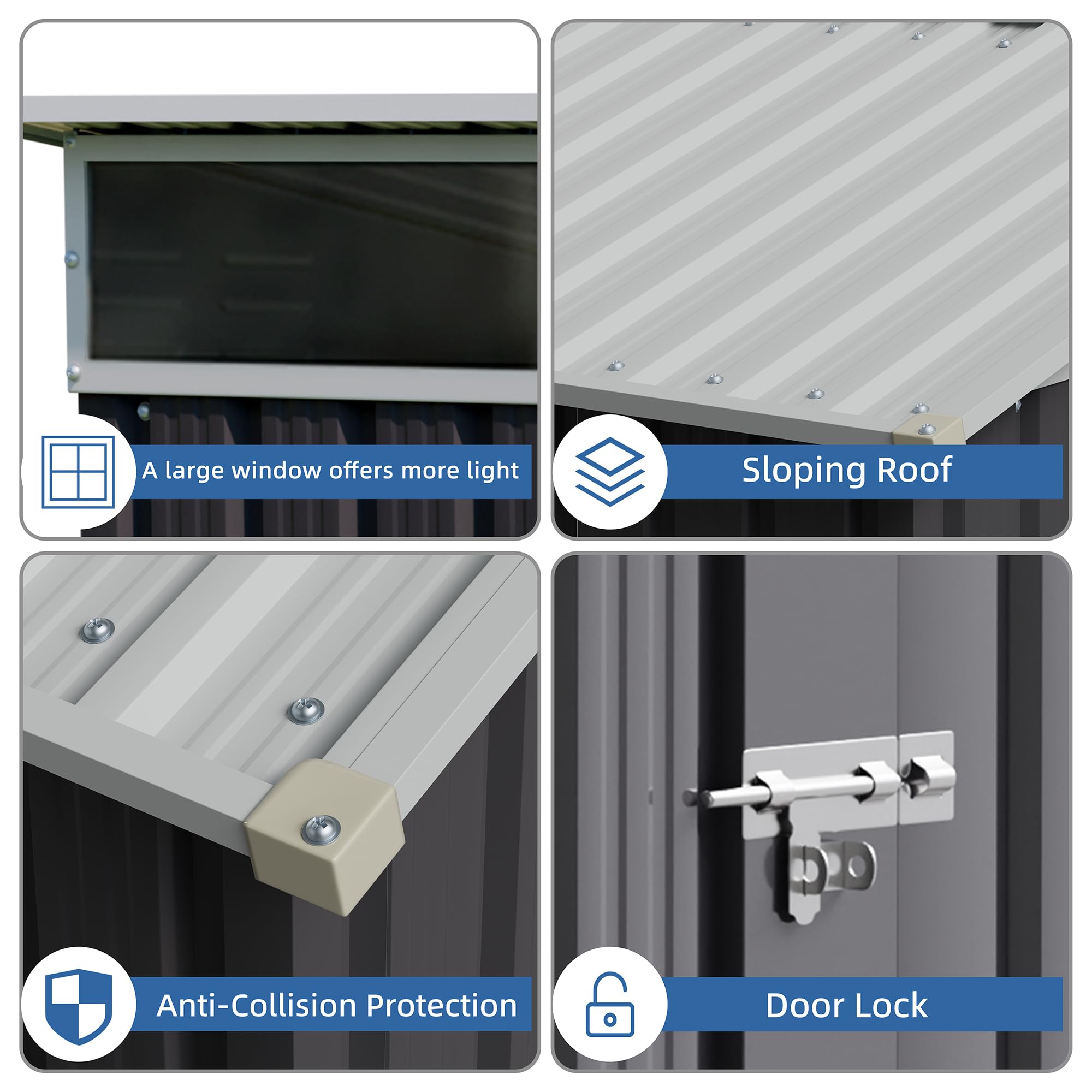 Snapklik.com : JYQAQA 5x3 FT Outdoor Garden Storage Shed, Waterproof ...