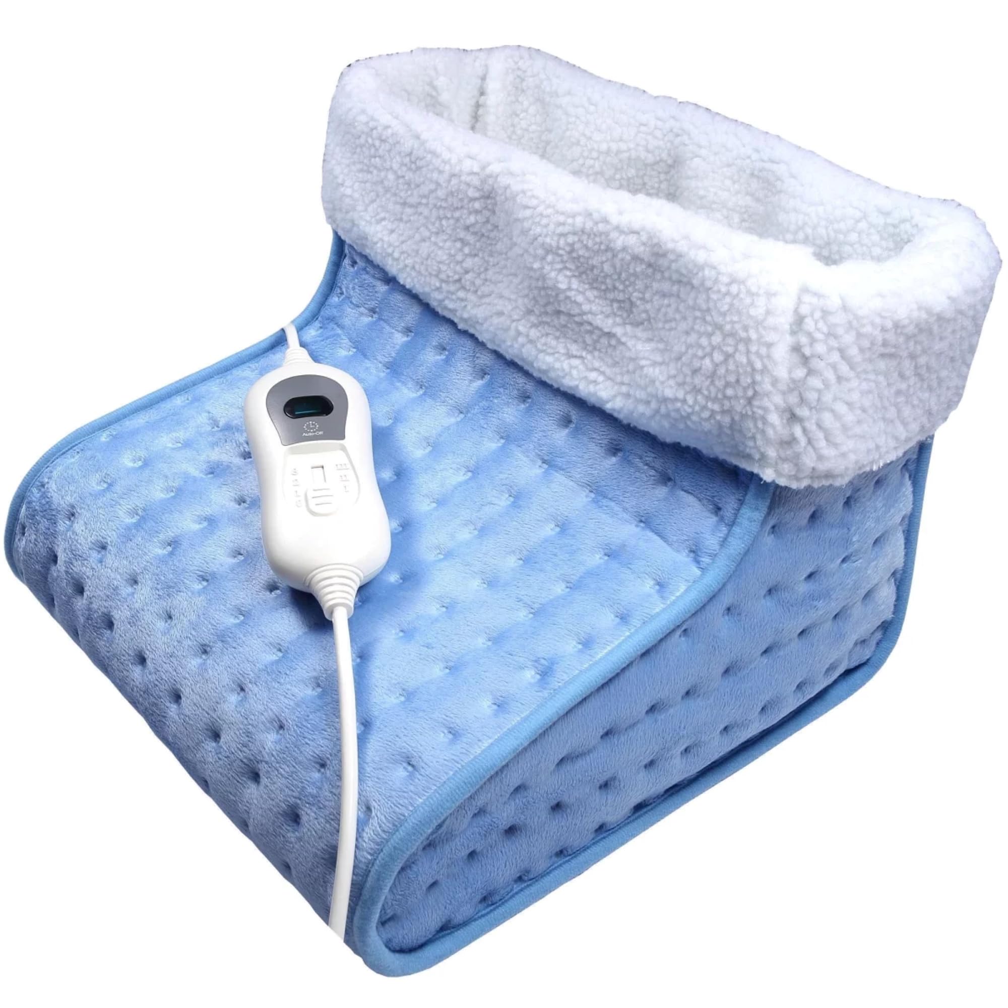 Syntrox Germany Atmungsaktiver Elektrischer Fußwärmer Wasilla, Fußheizung für den Winter,Hausschuhe Schuhe, beheizter Fußwärmer, Massagegerät, Heizung, 100 Watt, Fernbedienung, 3 Temperaturstufen