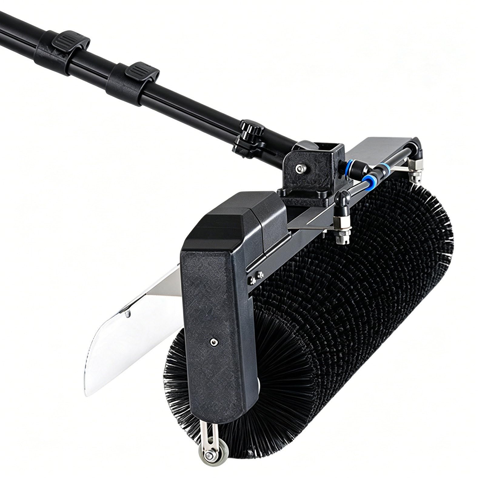SOTIKARERY Solar Panel Cleaning Kit, Automatic Rotary Cleaning Brush, Solar Panel/Roof Water Brush, Special Roof Water Brush with Adjustable Extension Rod,Automatic Water Supply 5.5m/18ft