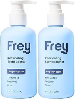 FREY In-Wash Laundry Scent Boosters - Fragrance Booster & Fabric Smell Deodorizer | Odor Eliminator for Fresh Scented Clothes (8 Fl (Pack of 2), Bergamot Beach)