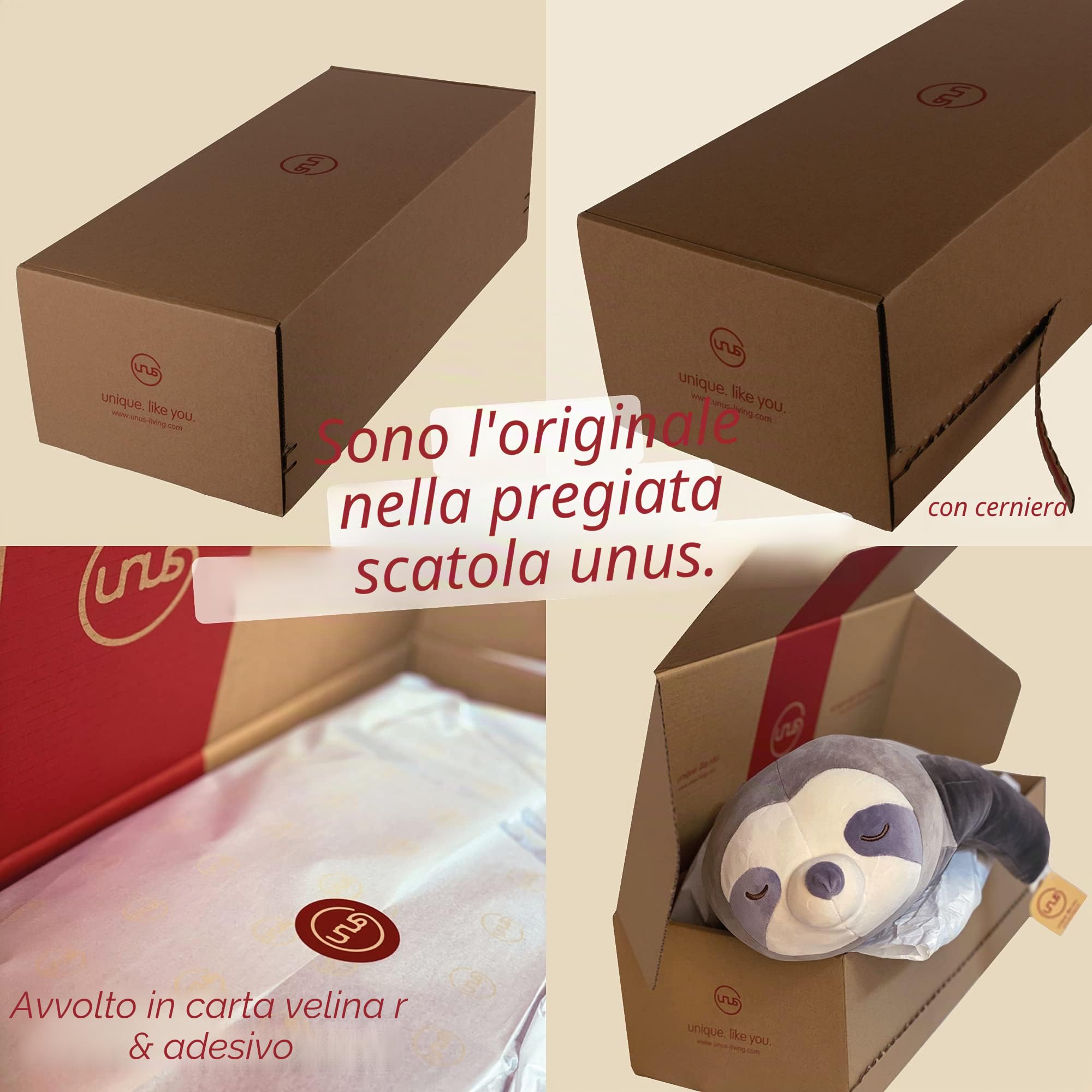 UNUS - Cuscino per dormire sul fianco, a forma di bradipo, cuscino per allattamento, cuscino per bambini, adatto come decorazione, estremamente morbido, 100 cm, turchese