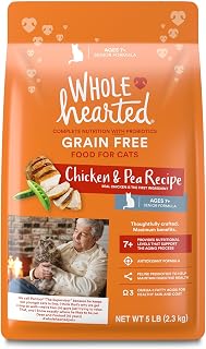 WholeHearted Grain Free Senior Chicken Recipe Dry Cat Food 5 lbs.