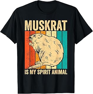 Muskrat Is My Spirit Animal Retro T-Shirt