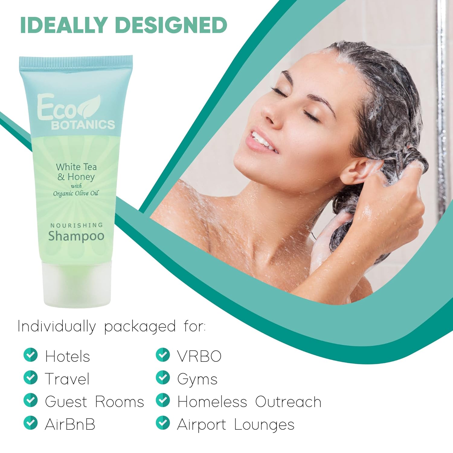 Eco Botanics Travel-Size Hotel Shampoo .85 oz (Case of 100)