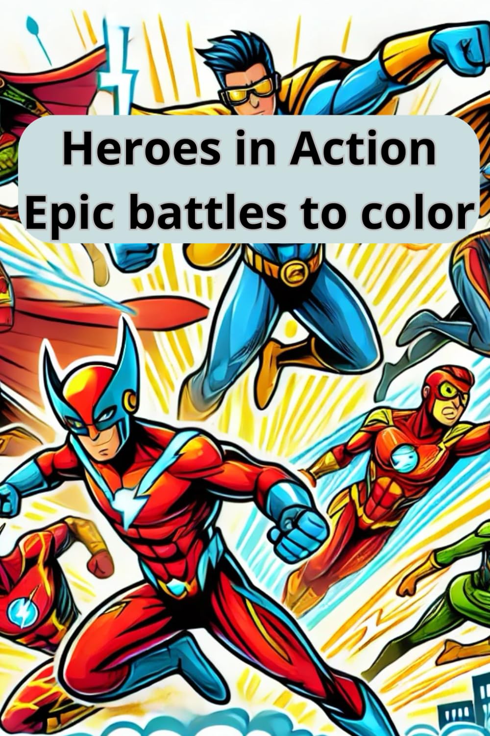 Heroes in Action:: Epic Battles to Color