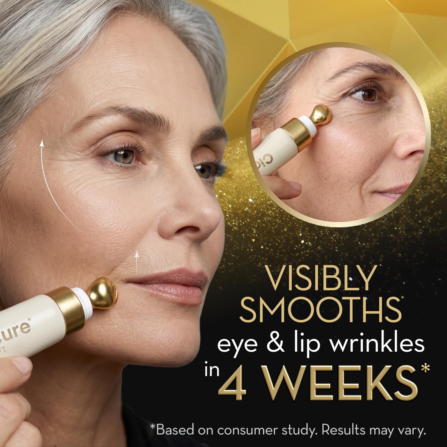 Cicatricure Gold Lift - Crema antiarrugas para ojos y labios, cuidado de la piel antienvejecimiento para reducir las ojeras, la hinchazón y las líneas de expresión, 0.5 onzas (paquete de 3)