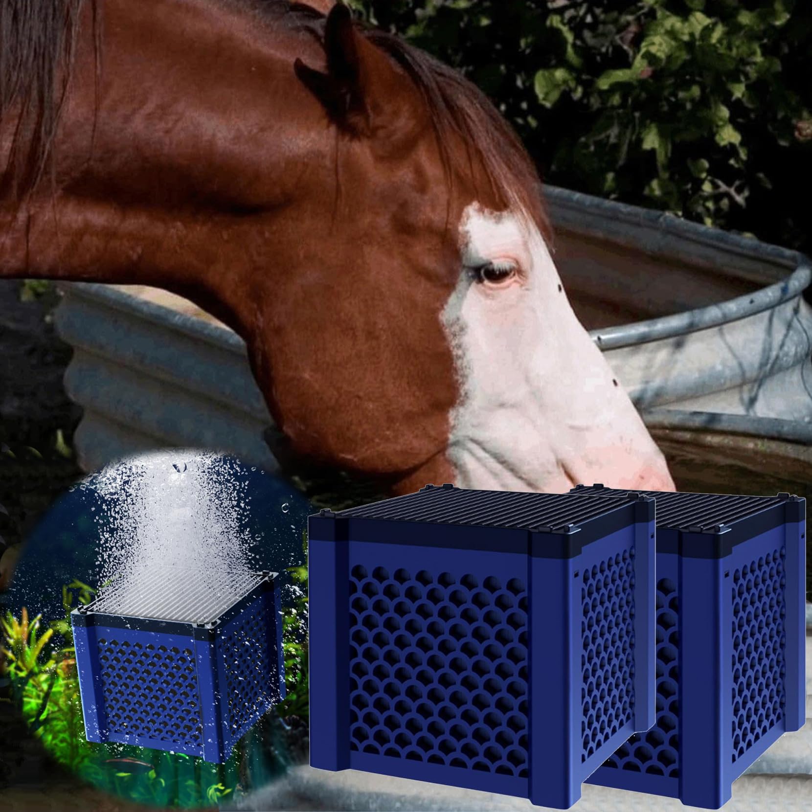 Eco-Aquarium Water Trough Purifier Cube, Horse Water Trough Purifier Cube, Fish Tank Water Purifier Cube, Aquarium Cube Filter, Activated Carbon