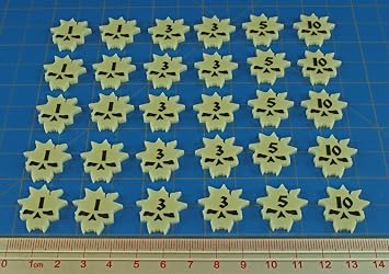 LITKO Wound Token Set Compatible with Warcry, Ivory (30)