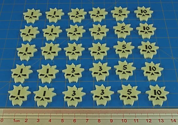 LITKO Wound Token Set Compatible with Warcry, Ivory (30)