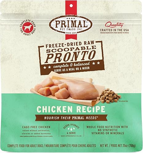 Miniatura 31 de Alimento liofilizado para perros Primal, Pronto Mini Nuggets, cordero; cucharea y sirve, comida completa y equilibrada; también se puede utilizar
