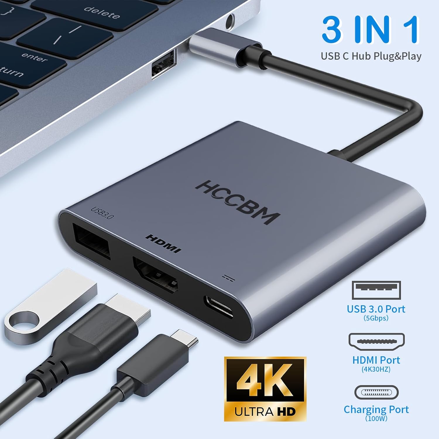usbc to hdmi Adapter 3 in 1