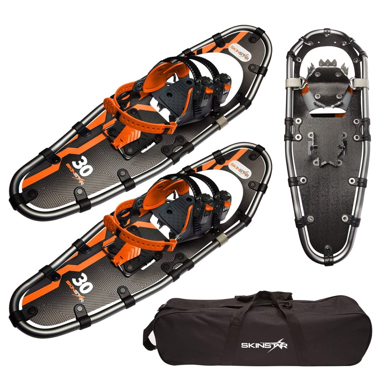SkinStar Raquettes à neige avec cadre en aluminium 30" - Pour la randonnée - Charge maximale : 130 kg