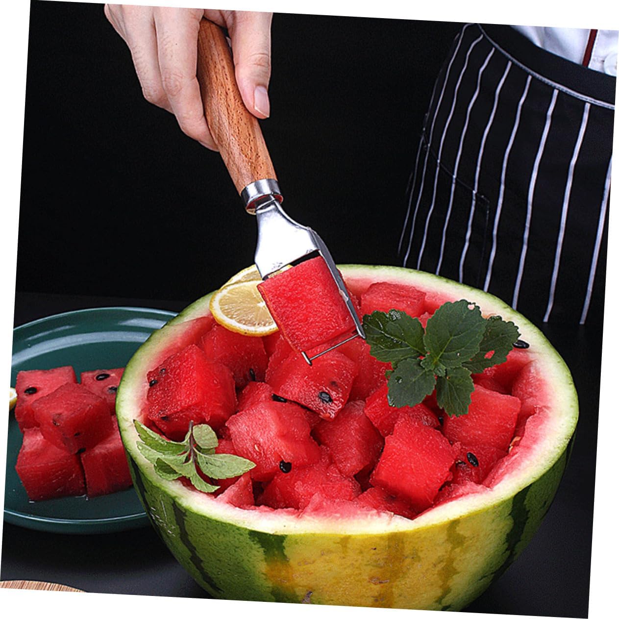 BESTYASH Stainless Steel Watermelon Slicer Cutter for Fruit Cubes Home