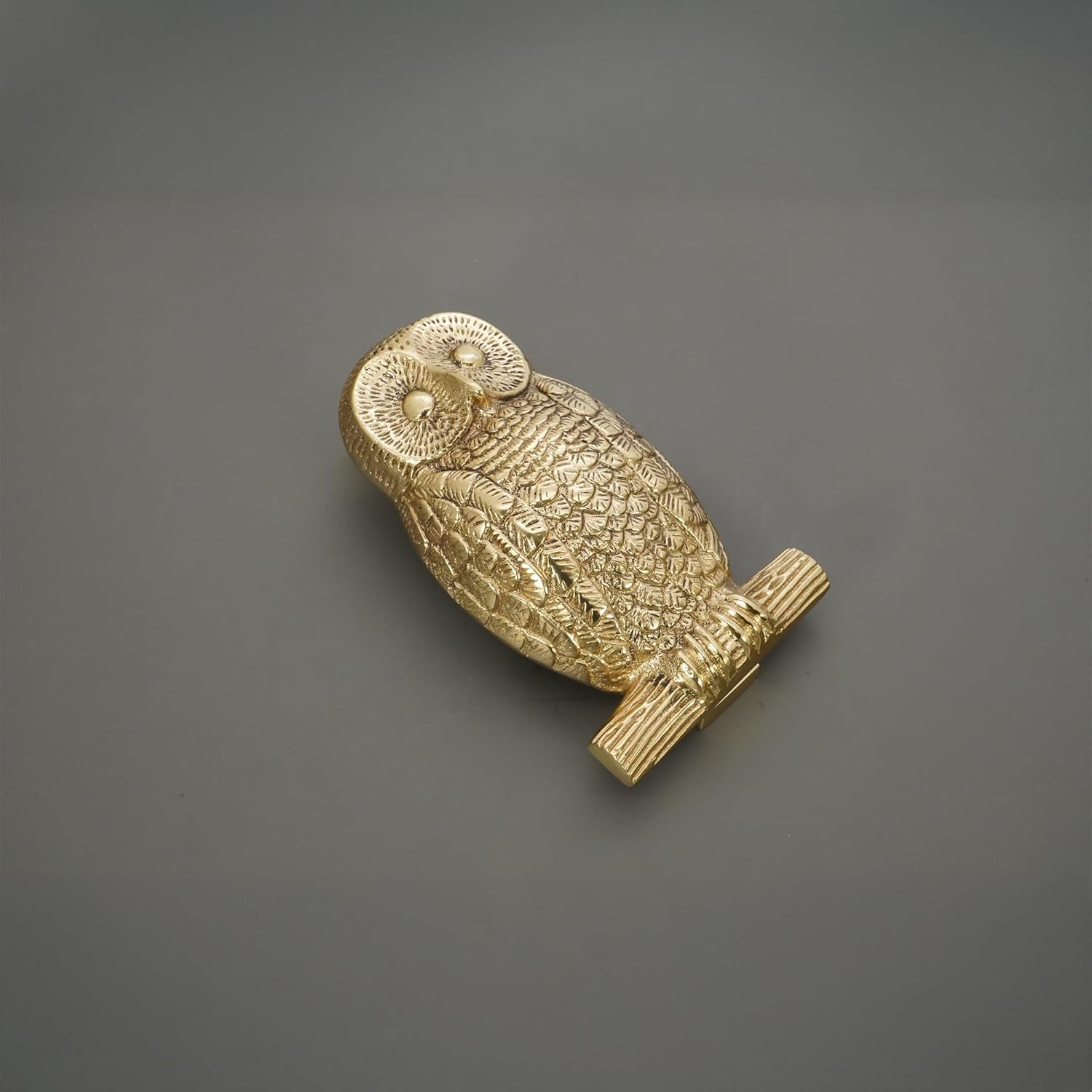 Owl Front Door Knocker - Solid Brass - Various Finishes (Polished Brass)