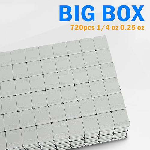 Miniatura 2 de EASYBERG Pesos adhesivos de 1/4 oz para ruedas, pesos de neumáticos para automóviles, camiones, SUV, motocicletas, automóviles a control remoto