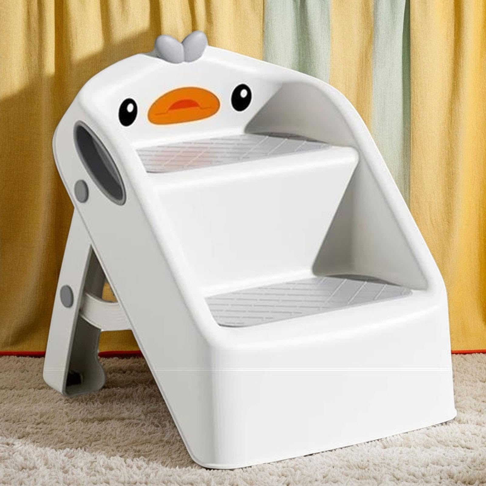 Caminar pie infantil – Escalera plegable 2 pasos para baño infantil | taburete de , antideslizante, portátil, para lavabo, cocina, aprendizaje