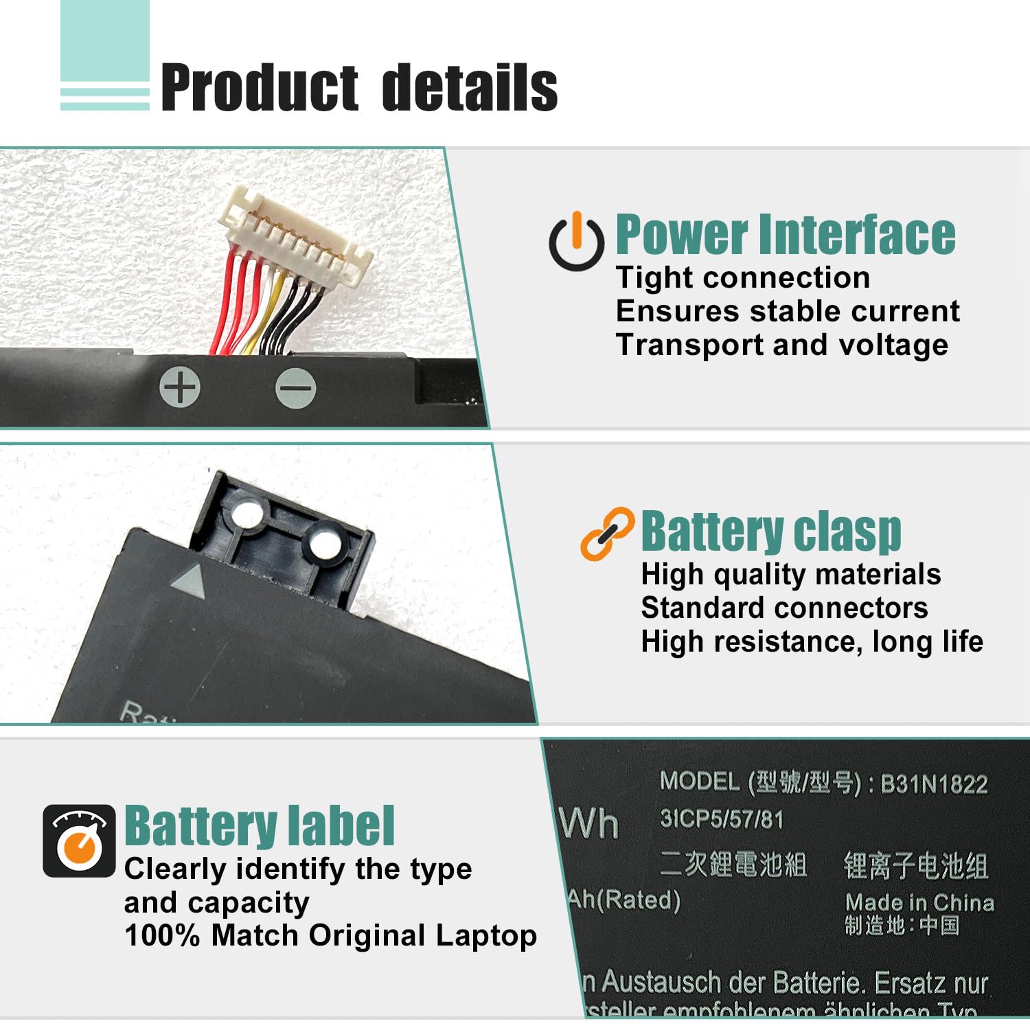 UGXKNAE C31N1714 Laptop Battery Replacement For ASUS ZenBook Flip