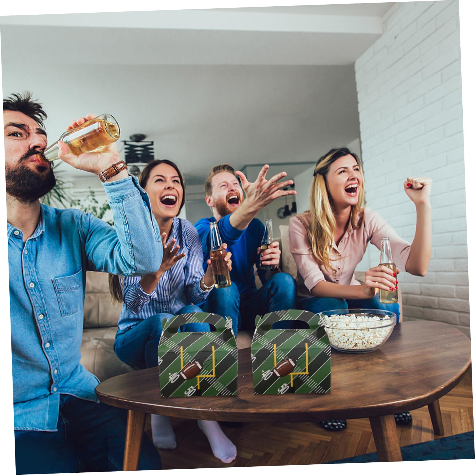 50 Pezzi Scatole per Feste Tema Calcio Contenitori per Dolci e Snack Sacchetti per Compleanni Sportivi per Celebrazioni Sportivi