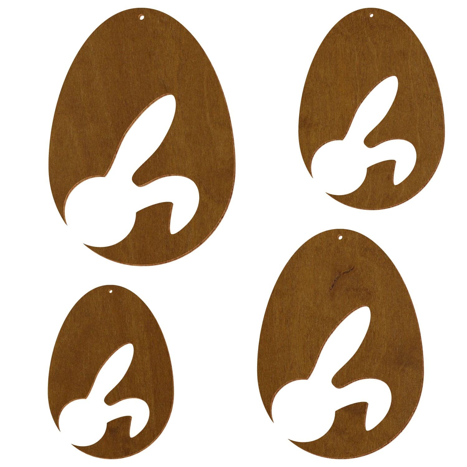 Uova di Pasqua in legno colorato V2, teak, decorazione per Pasqua, motivo uovo di Pasqua, 4, altezza (dimensione): 44 cm di altezza