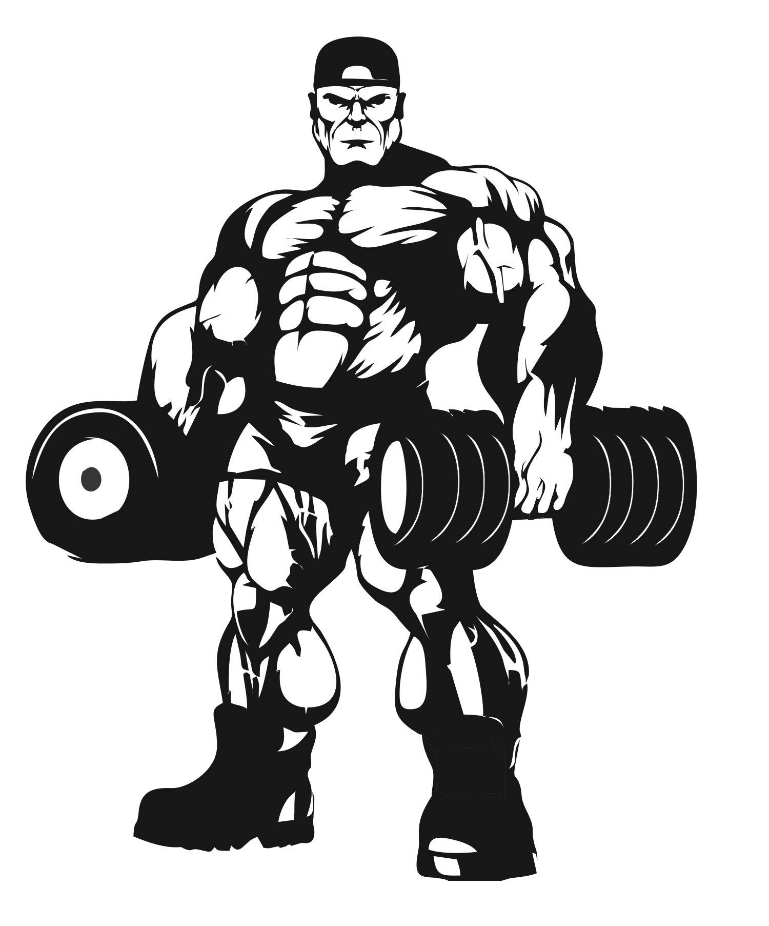 Body Builder Wrestler Wall Stickers for Gym AO136